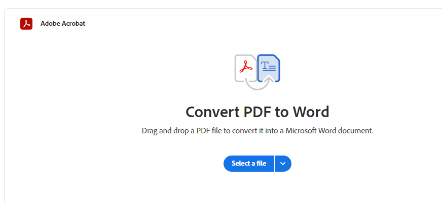 2- موقع Adobe (تحويل الوورد إلى PDF مجانًا)