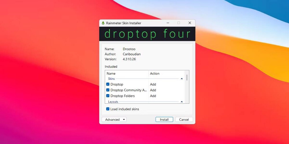 4- طريقة استنساخ شريط قوائم ماك أو إس باستخدام Droptop 4