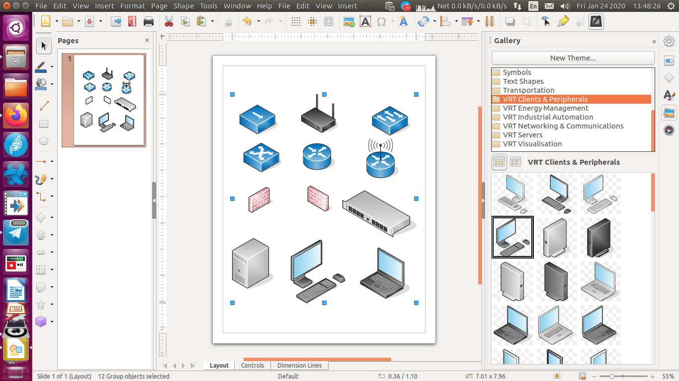 6- برنامج LibreOffice للرسم