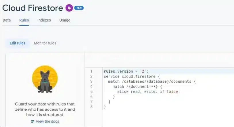 شرح طريقة إنشاء تطبيق دردشة بلغة رياكت وفاير بيز (شرح بالصور والكود)
3- إعداد قاعدة بيانات Firestore