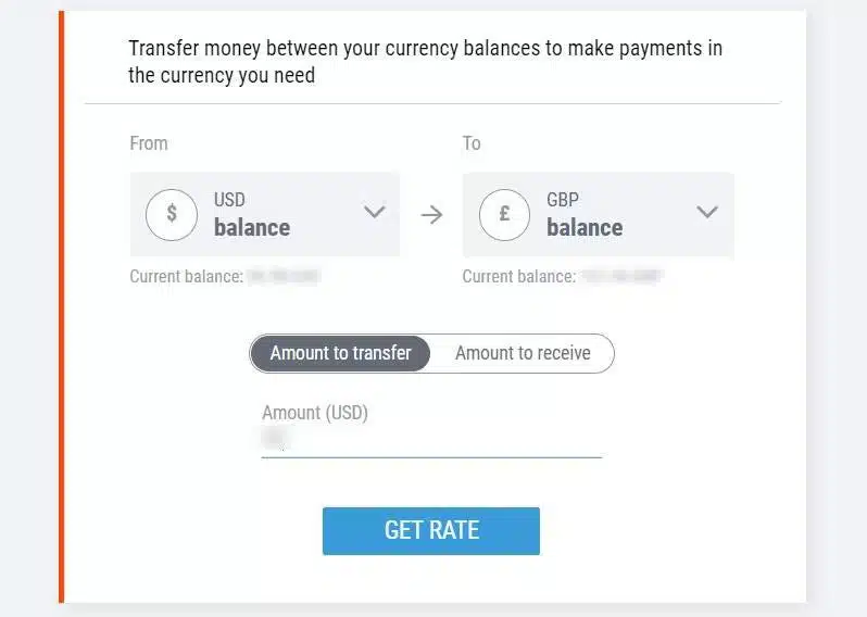 طريقة تحويل الأموال بين الأرصدة على موقع بايونير الإلكتروني