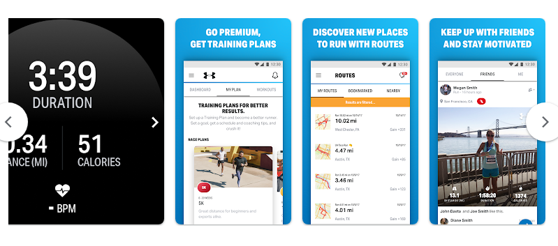 2- تطبيق Map My Run لتتبع اللياقة البدنية في سامسونج جالاكسي واتش
