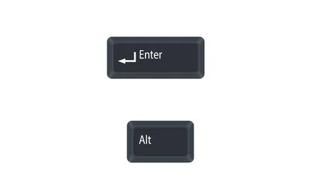 2- ادخل إلى وضع ملء الشاشة باستخدام اختصار لوحة المفاتيح