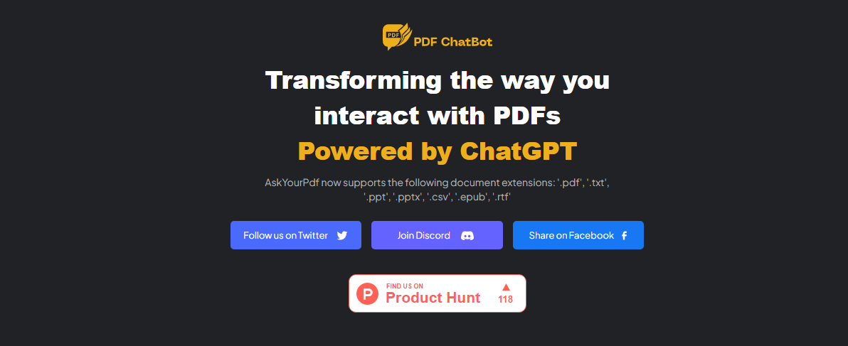 3- إضافة إعدادات PDF - إضافات ChatGPT للعمل على PDF