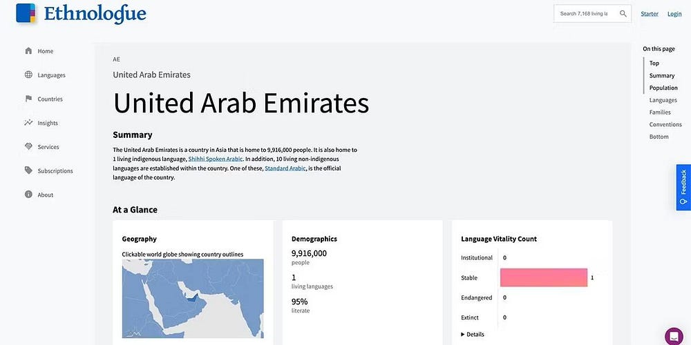 4- موقع Ethnologue لتجاوز حاجز اللغة كرحالة رقمي