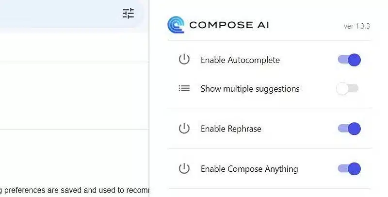 5- إضافة Compose AI 