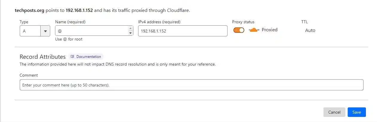 2- قم بتحديث سجلات DNS الخاصة بك في Cloudflare
