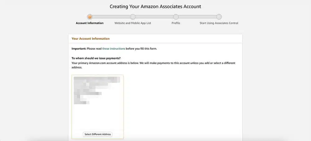 أولا، خطوات التسجيل الأساسية لبرنامج أمازون Amazon Associates
