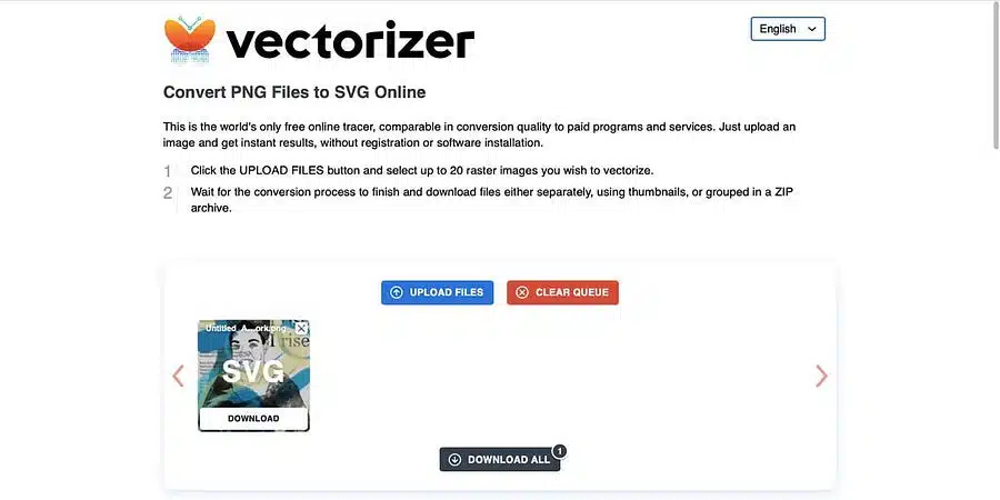 1- أداة Vectorizer لإنشاء الصور المُتَّجهة