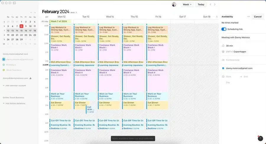 1- استخدم Notion Calendar لتنظيم وجدولة المواعيد والاجتماعات