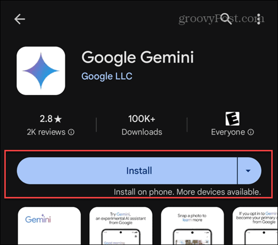 متطلبات استخدام تطبيق جوجل جيميناي على هاتف يعمل بنظام أندرويد