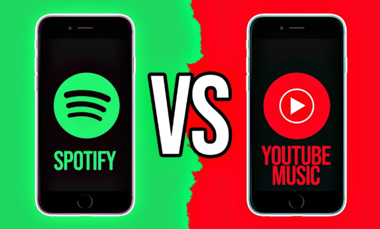 مقارنة معمقة بين يوتيوب ميوزك وسبوتيفاي حول منصة بث الموسيقى الأفضل في الساحة