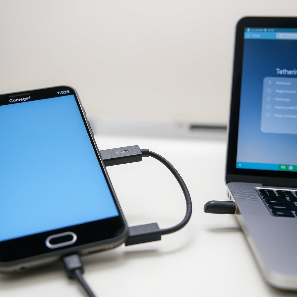 ربط الكمبيوتر بنقطة اتصال أندرويد عبر USB