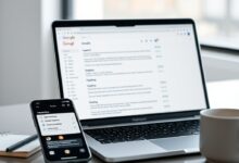 لوحة عمل تظهر أتمتة Gmail وتنظيم صندوق الوارد