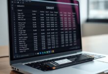 واجهة برنامج لعرض بيانات SMART لفحص صحة SSD