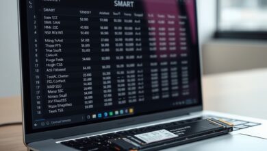 واجهة برنامج لعرض بيانات SMART لفحص صحة SSD