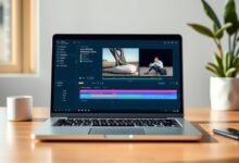 واجهة برنامج مخصص لـ تقليل حجم الفيديو على شاشة كمبيوتر محمول