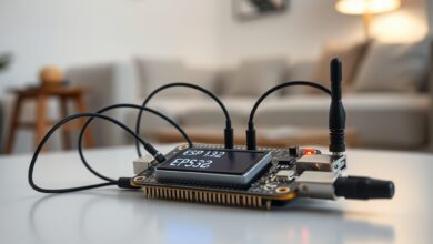 جهاز ESP32 لاكتشاف الكاميرات المخفية في غرفة المعيشة