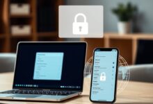 لوحة إعدادات الشبكة تُظهِر تفعيل DNS عبر HTTPS على جهاز كمبيوتر