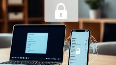 لوحة إعدادات الشبكة تُظهِر تفعيل DNS عبر HTTPS على جهاز كمبيوتر