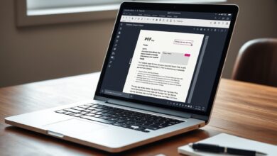 صورة توضح تحرير PDF في Firefox على حاسوب محمول