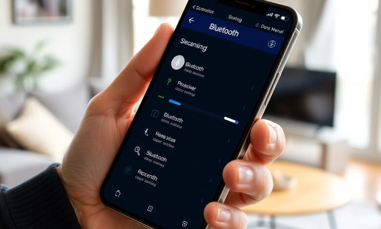 العثور على جهاز بلوتوث باستخدام الهاتف