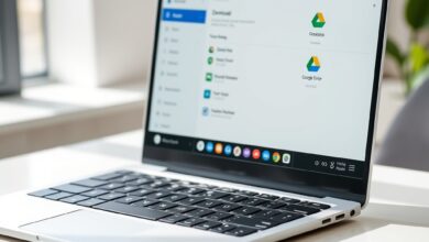 العثور على الملفات في كروم بوك على شاشة جهاز كروم بوك