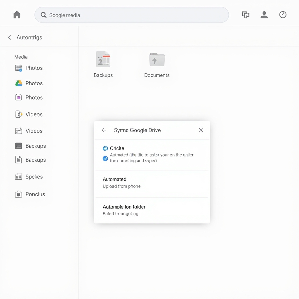 هيكل مجلدات منظم في Google Drive لنسخ الوسائط والنسخ الاحتياطي
