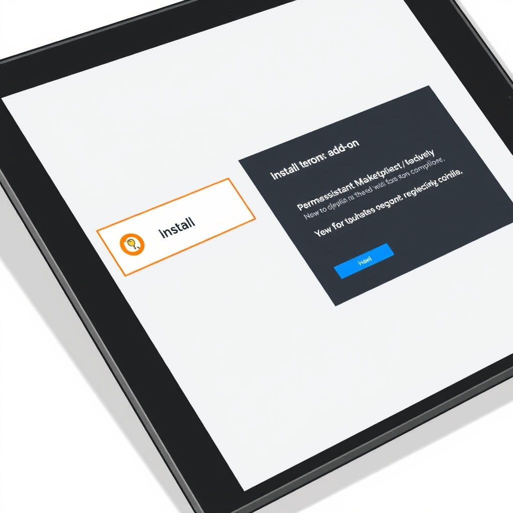 لقطة توضيحية لخطوات تثبيت إضافة من متجر Home Assistant