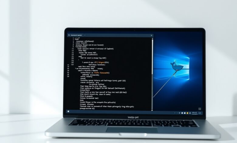 شاشة تعرض إعداد WSL2 وتشغيل طرفية لينكس على ويندوز