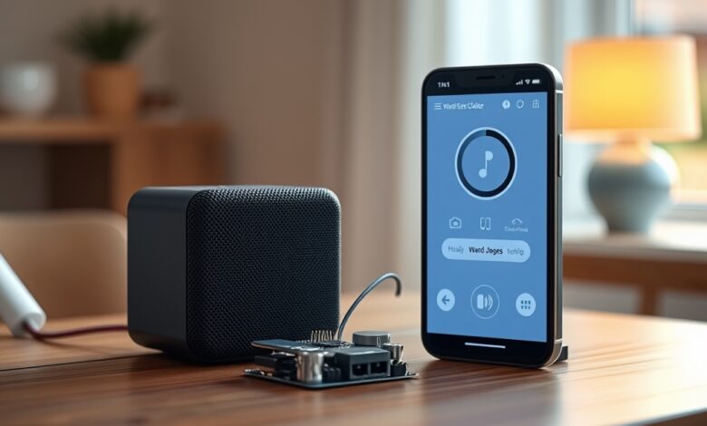 جهاز سماعات ذكية محلية مبني بESP32 وهاتف قديم