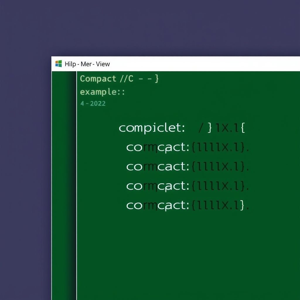 نافذة أوامر تبين استخدام compact لتفعيل ضغط NTFS على مجلد