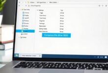 واجهة ويندوز تعرض خيار ضغط NTFS لتوفير مساحة على القرص