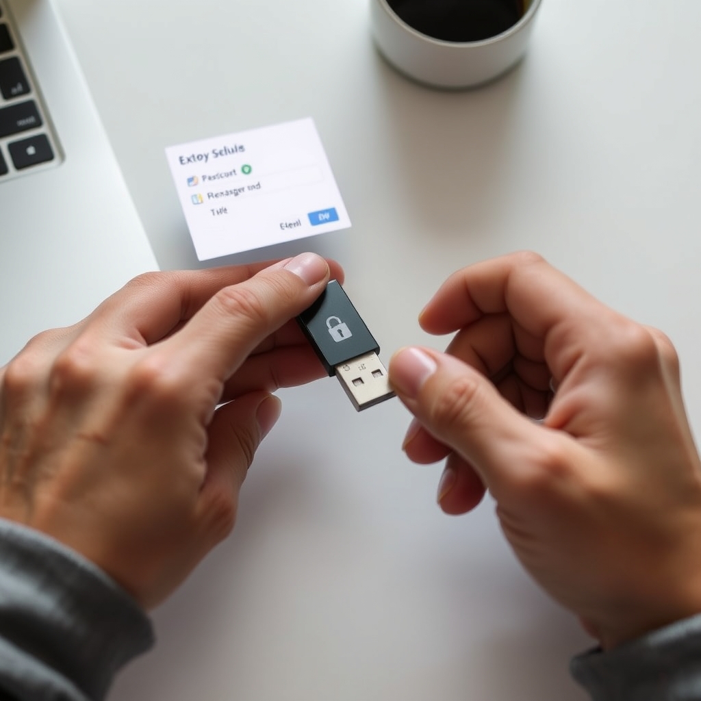 تصدير نسخة احتياطية مشفرة من مدير كلمات المرور إلى USB