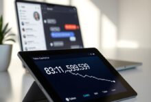 لوحة عمل تعرض واجهة دردشة وعداد توكن يوضح تقليل استهلاك التوكن