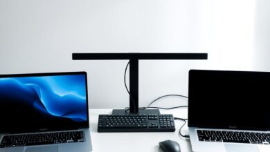 مشاركة لوحة مفاتيح وفأرة بين حواسب مختلفة على مكتب عمل