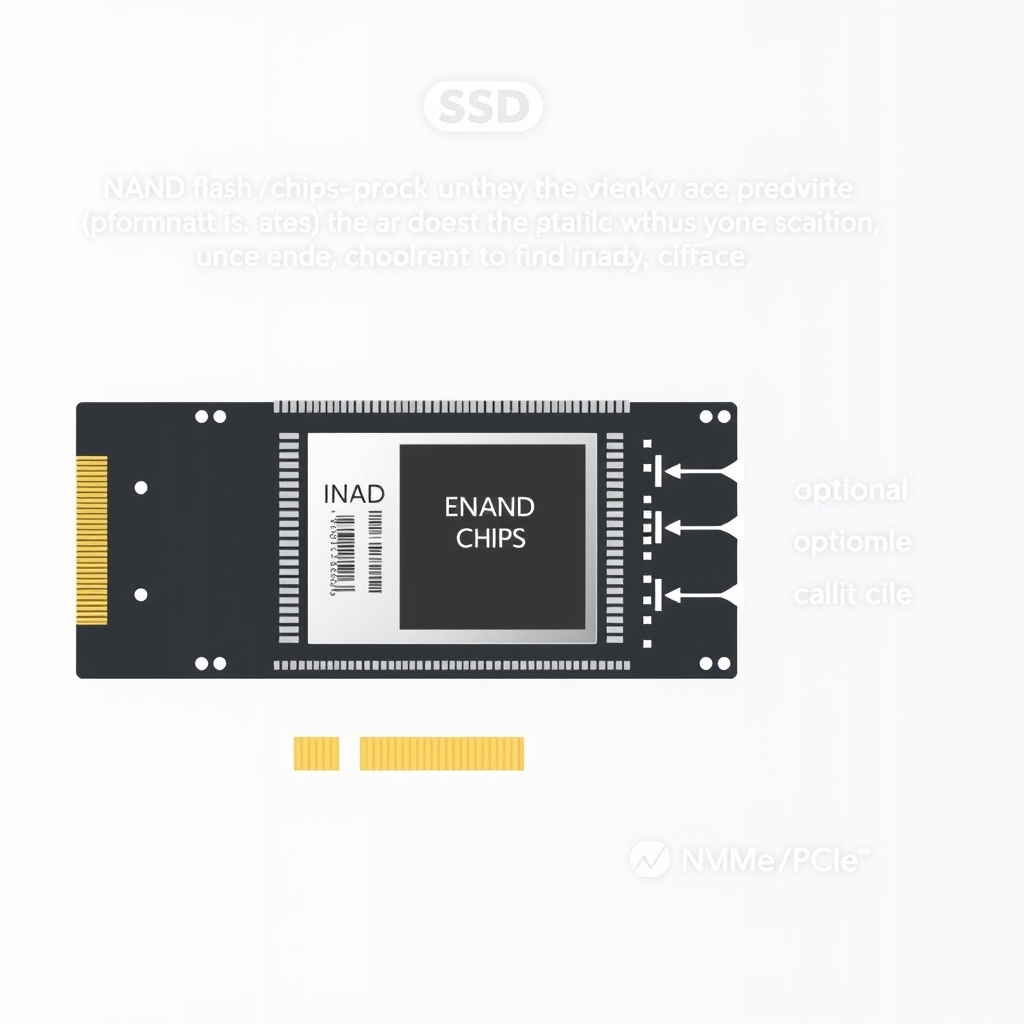 مخطط يشرح موضع ووظائف معالجات في متحكمات SSD