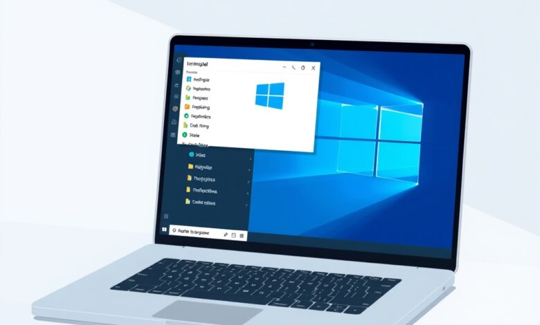 شاشة كمبيوتر توضح خطوات حذف البرامج من جذورها وتنظيف مخلفات النظام
