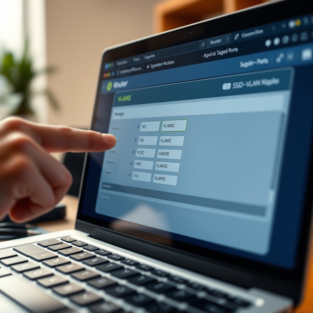 واجهة إعداد VLAN على الراوتر لعملية عزل الأجهزة الذكية