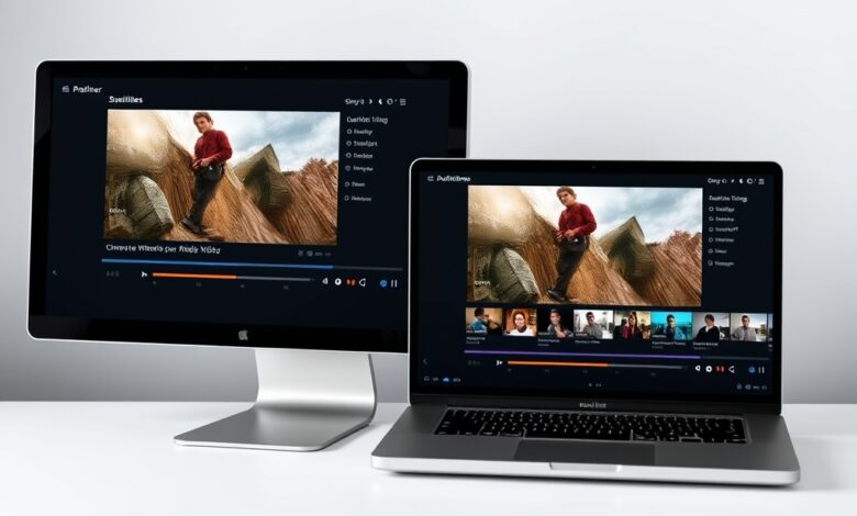 شاشة مشغّل فيديو تعرض واجهة أحد بدائل VLC