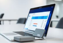 صورة توضح لماذا يمتلئ قرص ويندوز مع عرض استخدام المساحة وقرص SSD