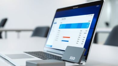 صورة توضح لماذا يمتلئ قرص ويندوز مع عرض استخدام المساحة وقرص SSD